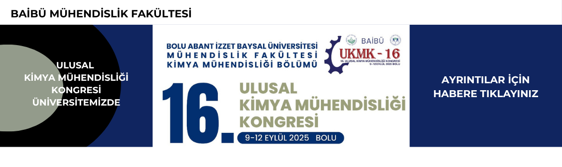 Ulusal Kimya Mühendisliği Kongresi Üniversitemizde Yapılacak